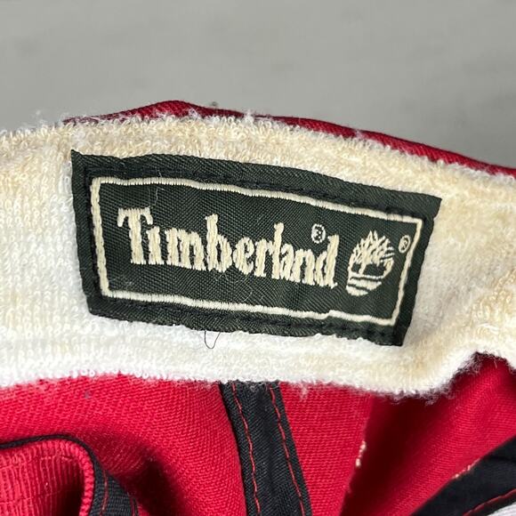 Timberland 1997 Hat Baseball Cap Adjustable Strap Vintage 1990s Red - Picture 4 of 7